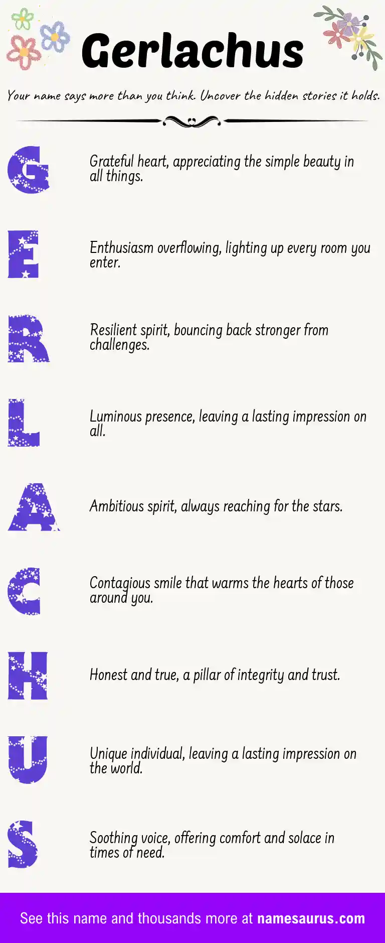 Acrostic poem about Gerlachus.