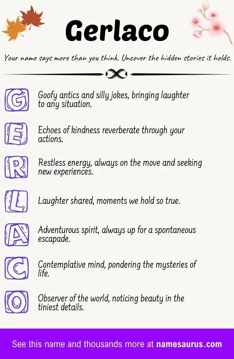 Acrostic poem about Gerlaco.
