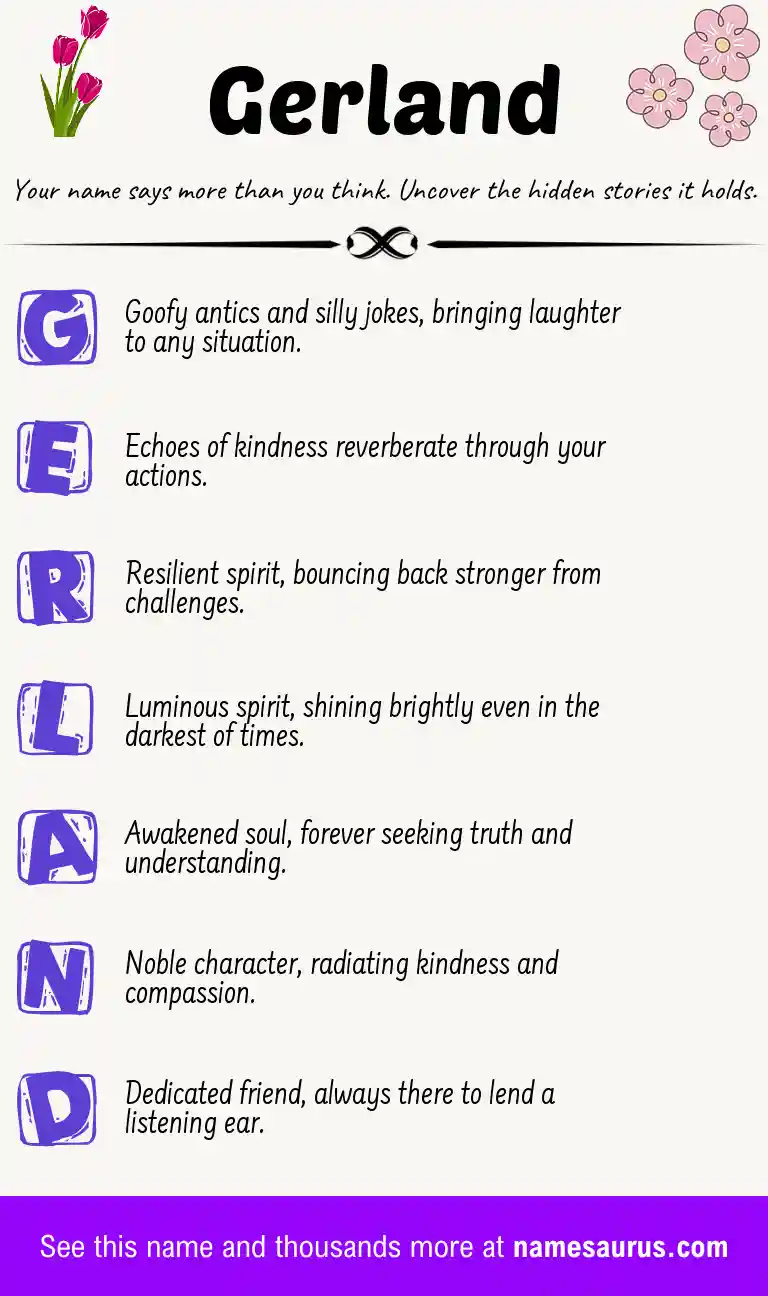 Acrostic poem about Gerland.