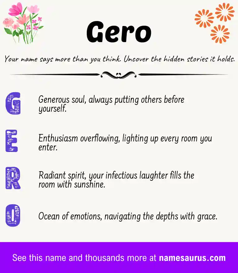 Acrostic poem about Gero.
