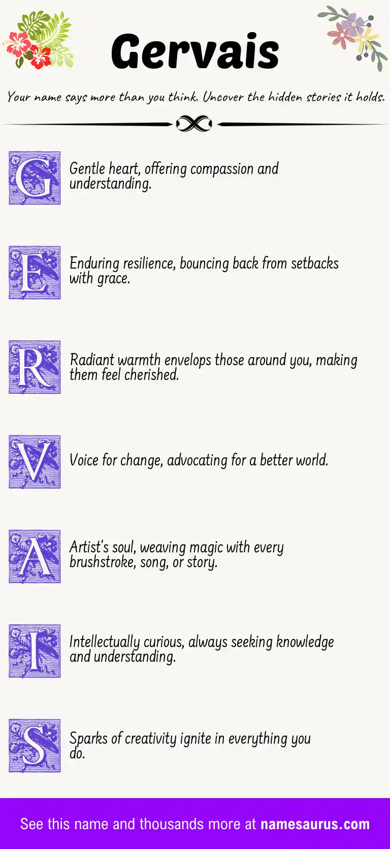 Acrostic poem about Gervais.