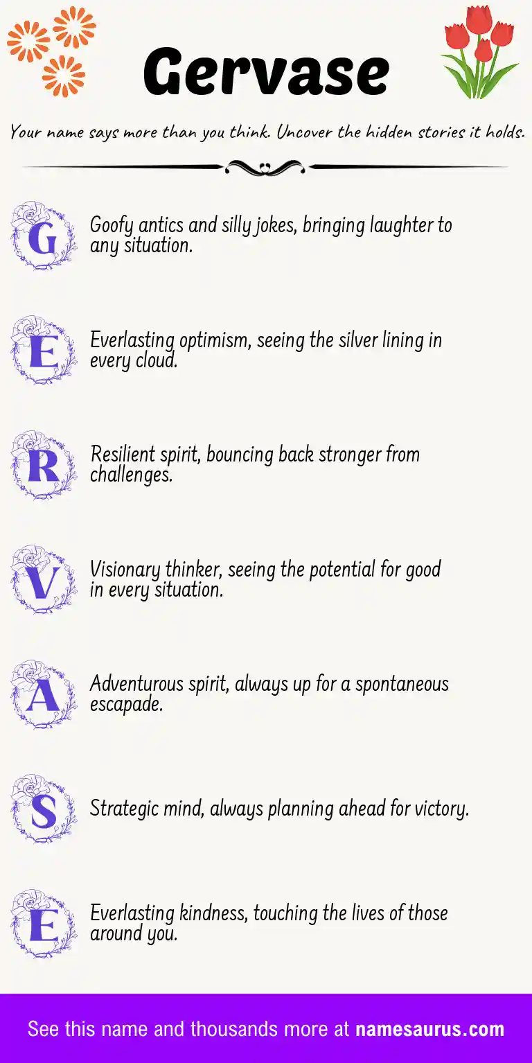 Acrostic poem about Gervase.
