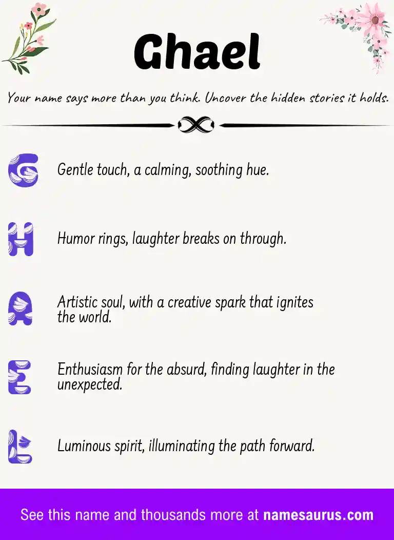 Acrostic poem about Ghael.
