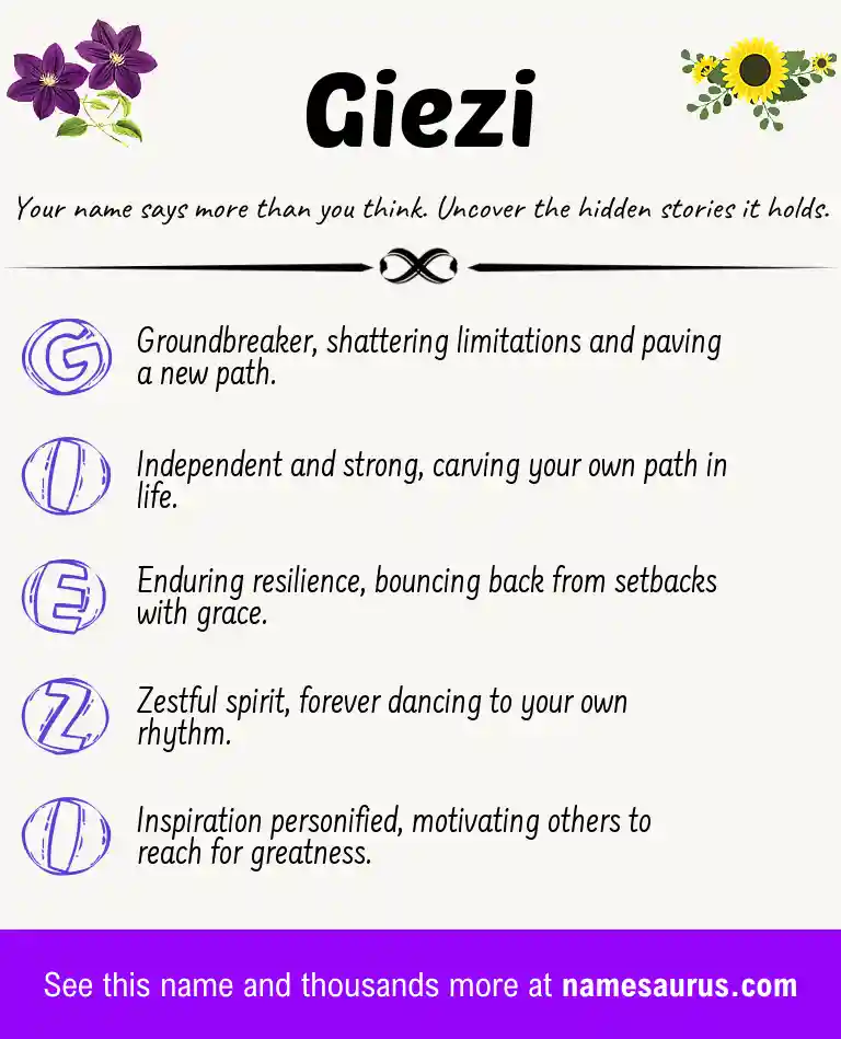 Acrostic poem about Giezi.