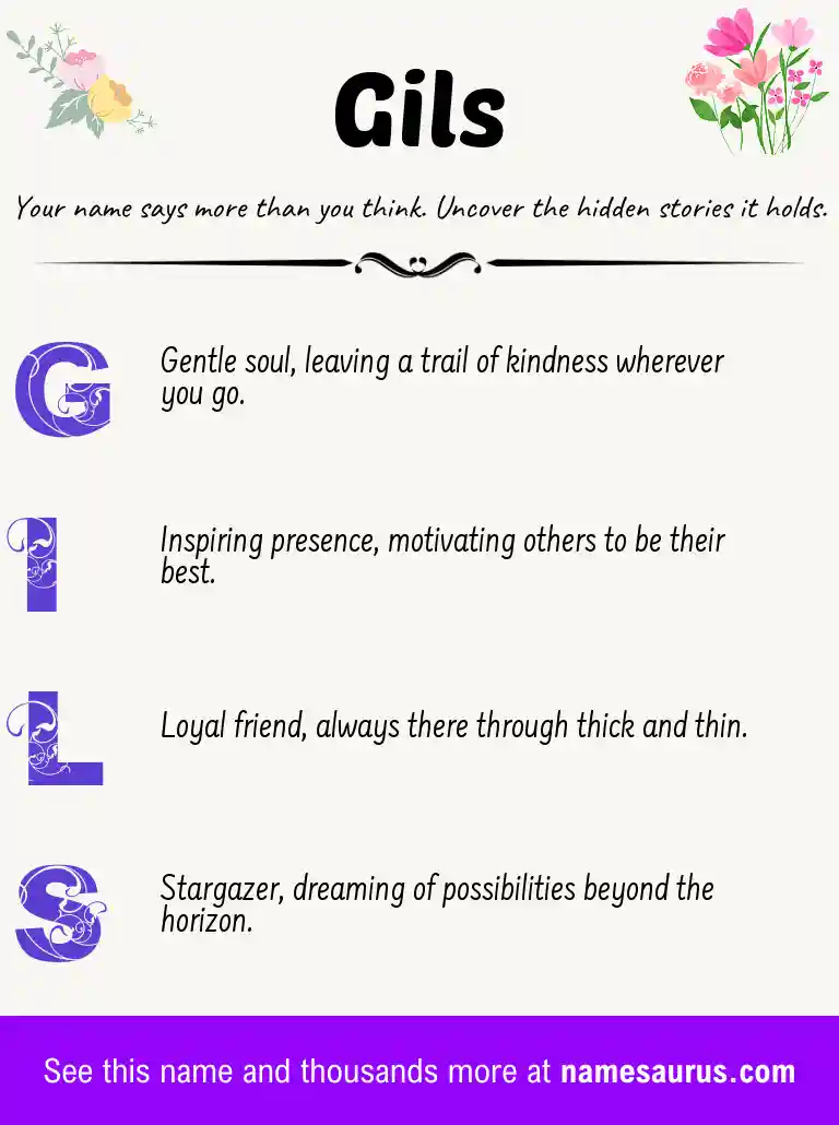 Acrostic poem about Gils.