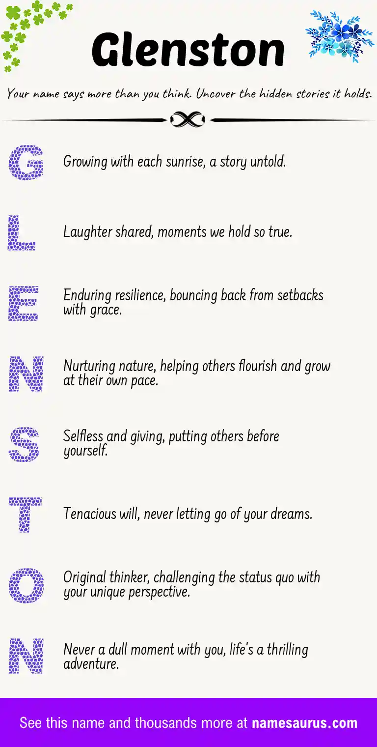 Acrostic poem about Glenston.
