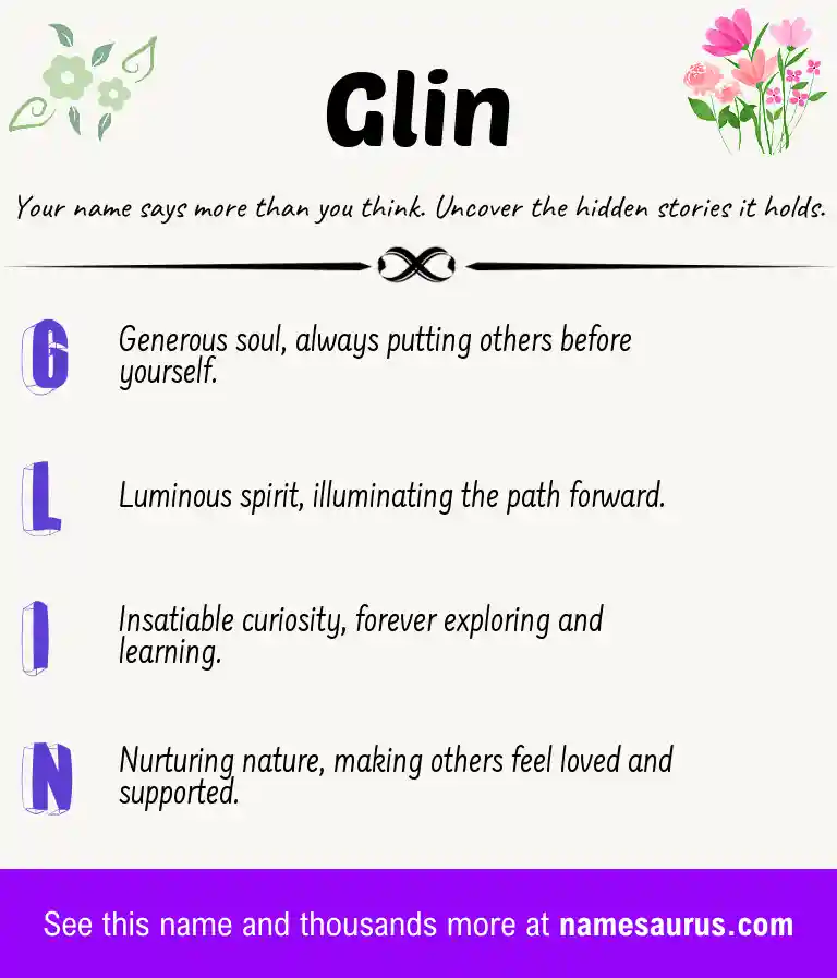 Acrostic poem about Glin.