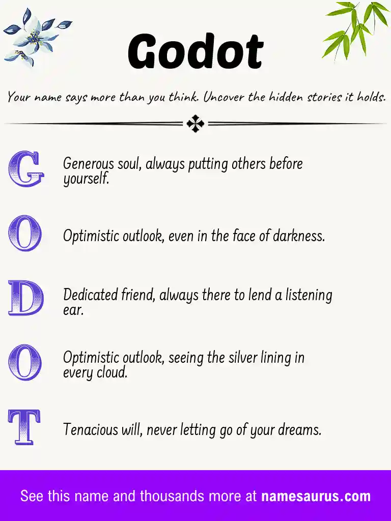 Acrostic poem about Godot.
