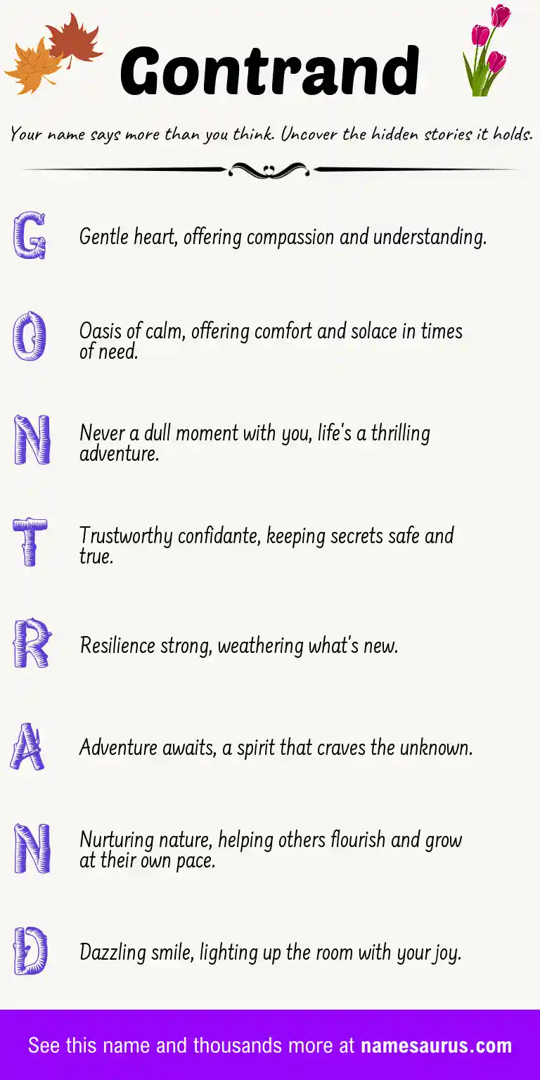 Acrostic poem about Gontrand.