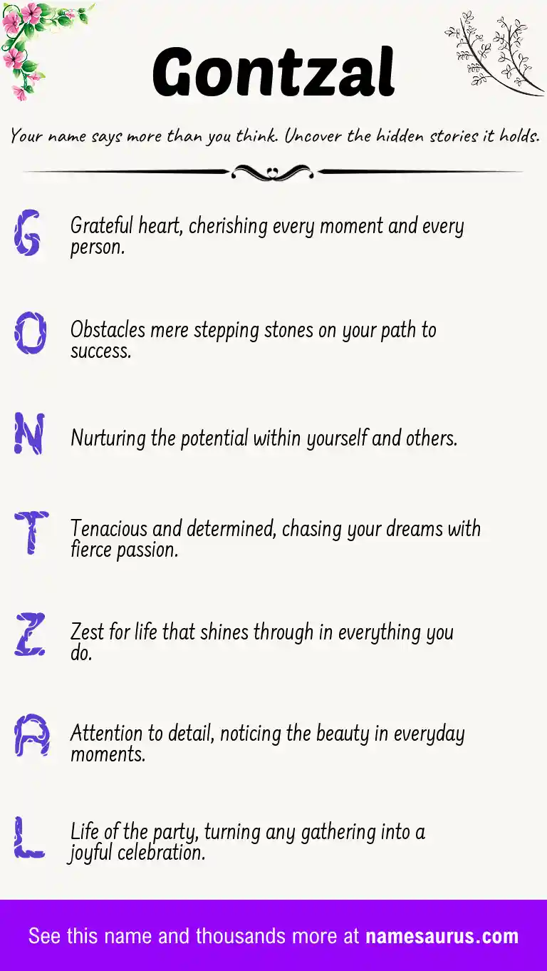 Acrostic poem about Gontzal.