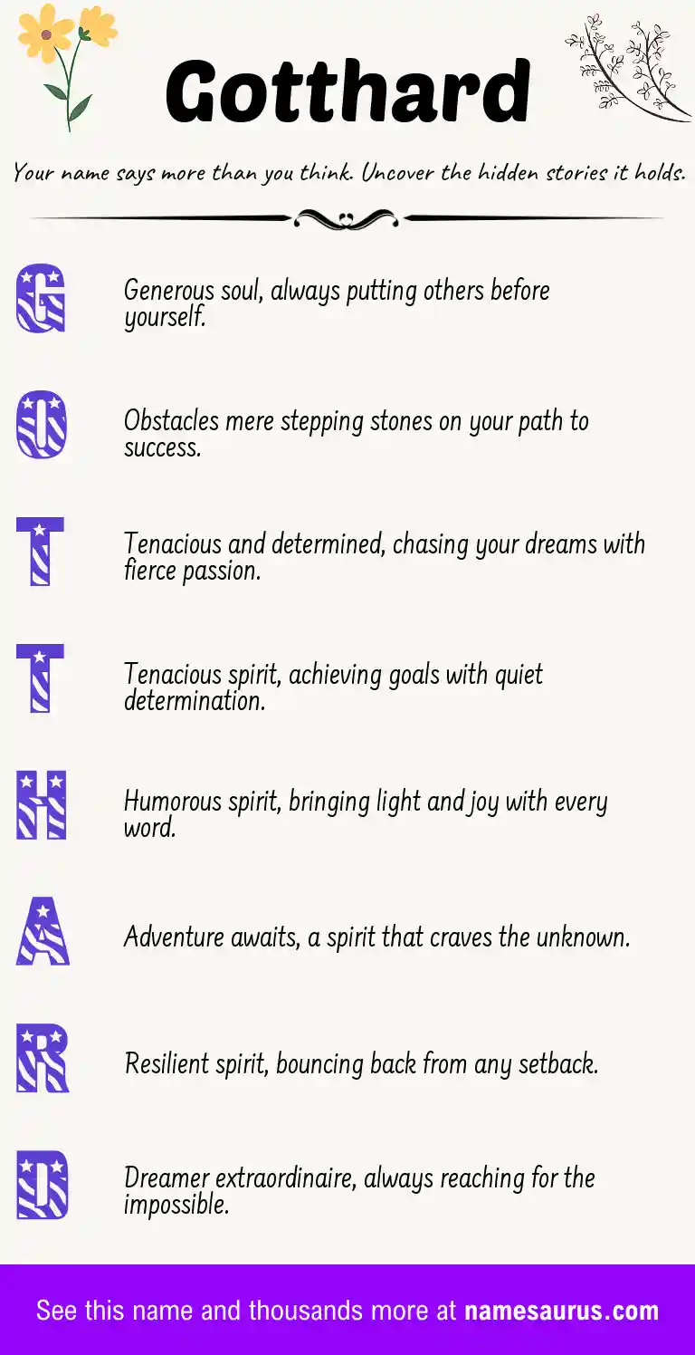 Acrostic poem about Gotthard.