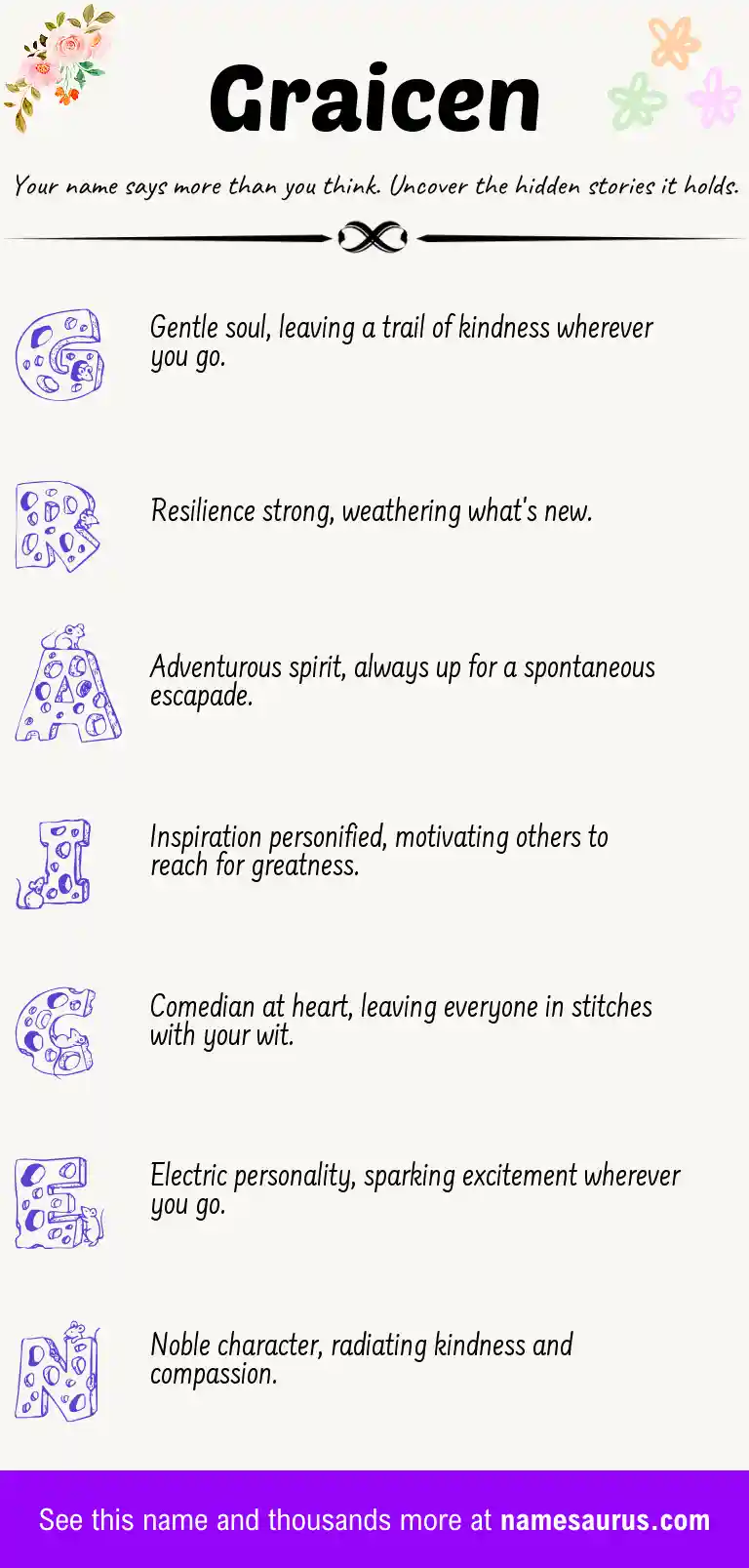 Acrostic poem about Graicen.