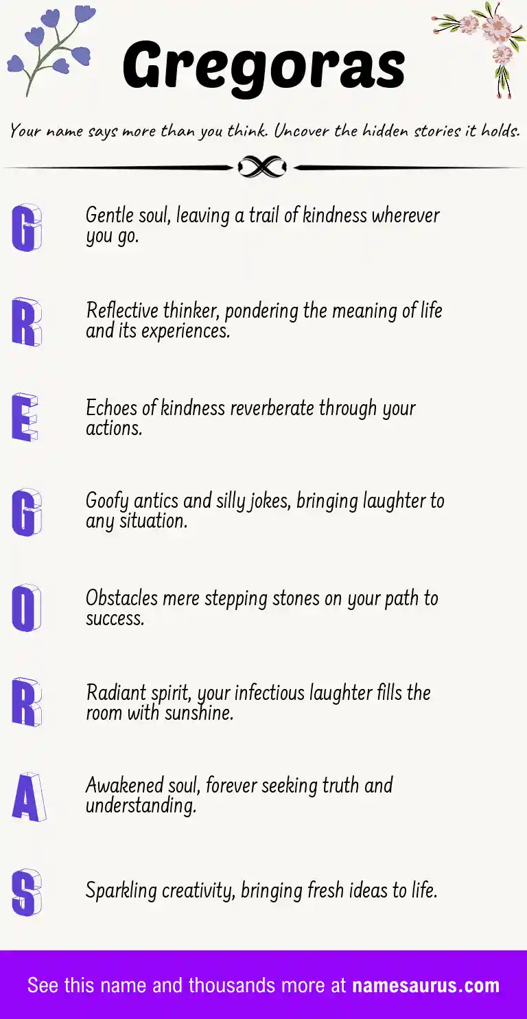 Acrostic poem about Gregoras.