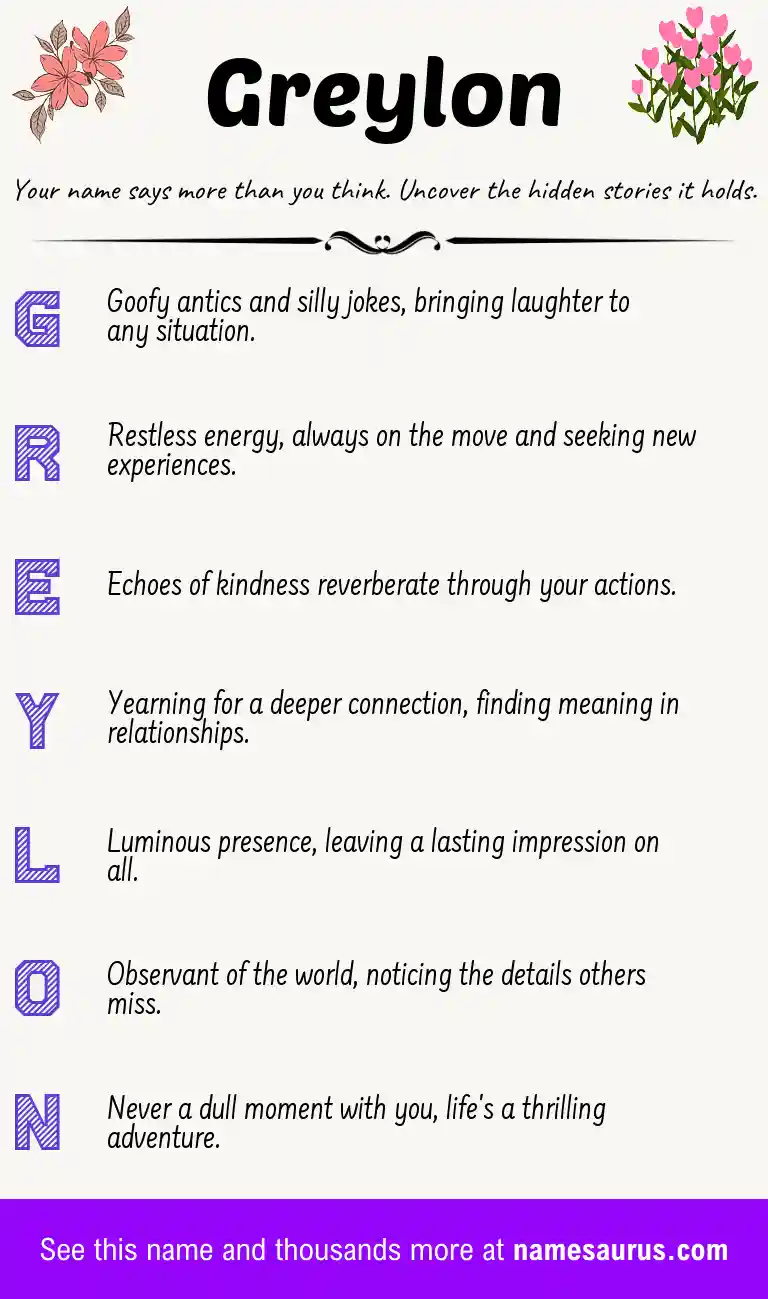 Acrostic poem about Greylon.