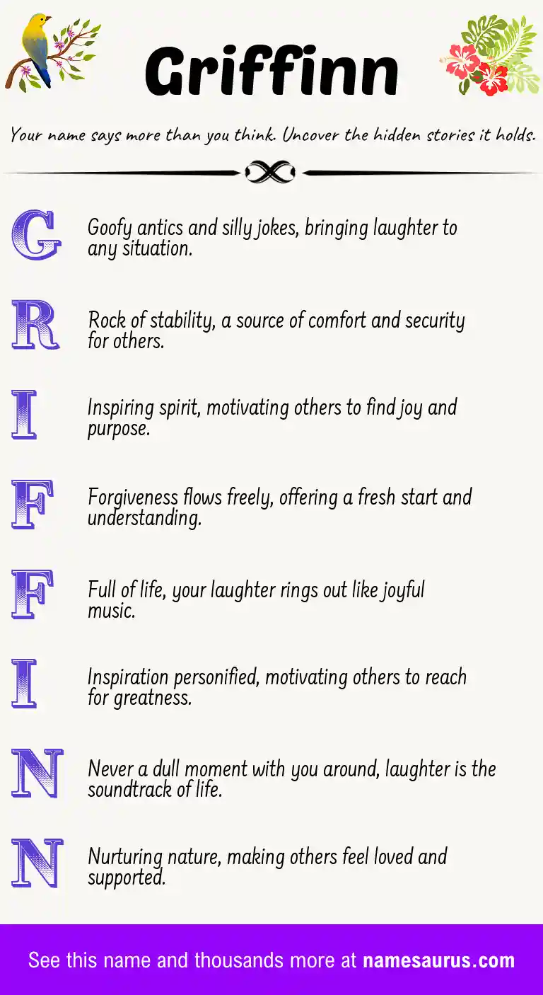 Acrostic poem about Griffinn.