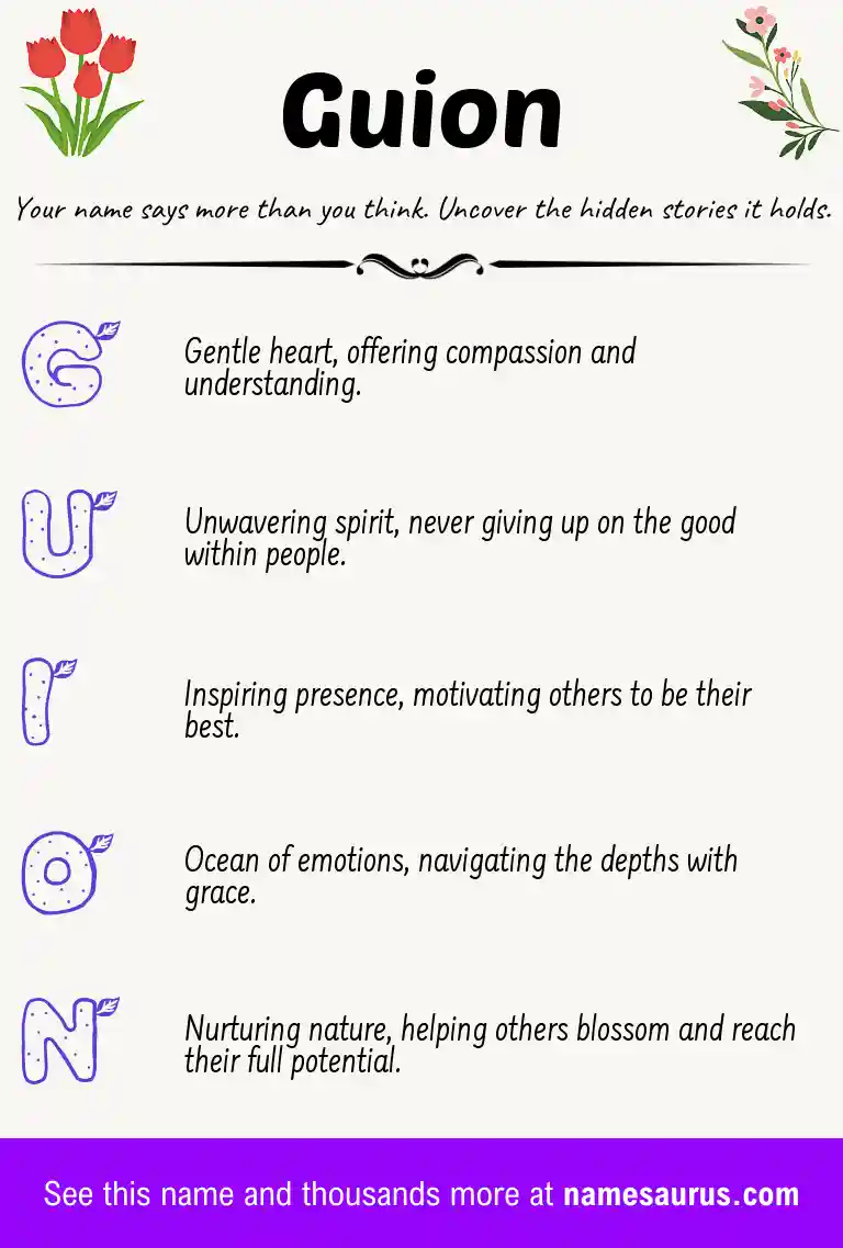 Acrostic poem about Guion.