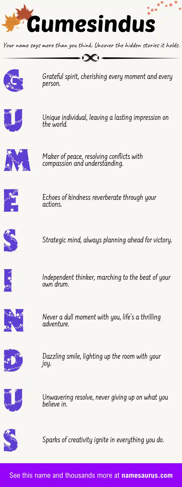 Acrostic poem about Gumesindus.