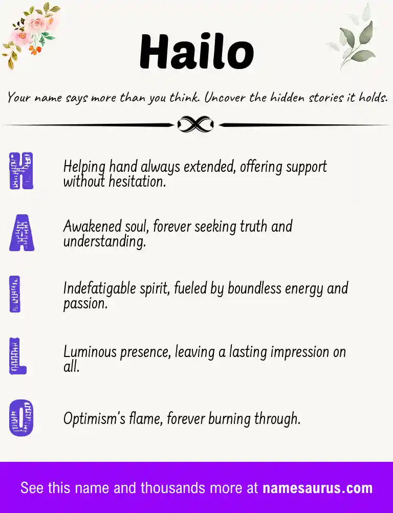 Acrostic poem about Hailo.