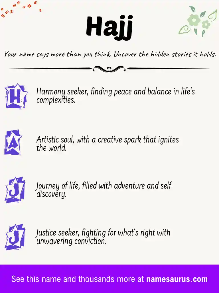 Acrostic poem about Hajj.
