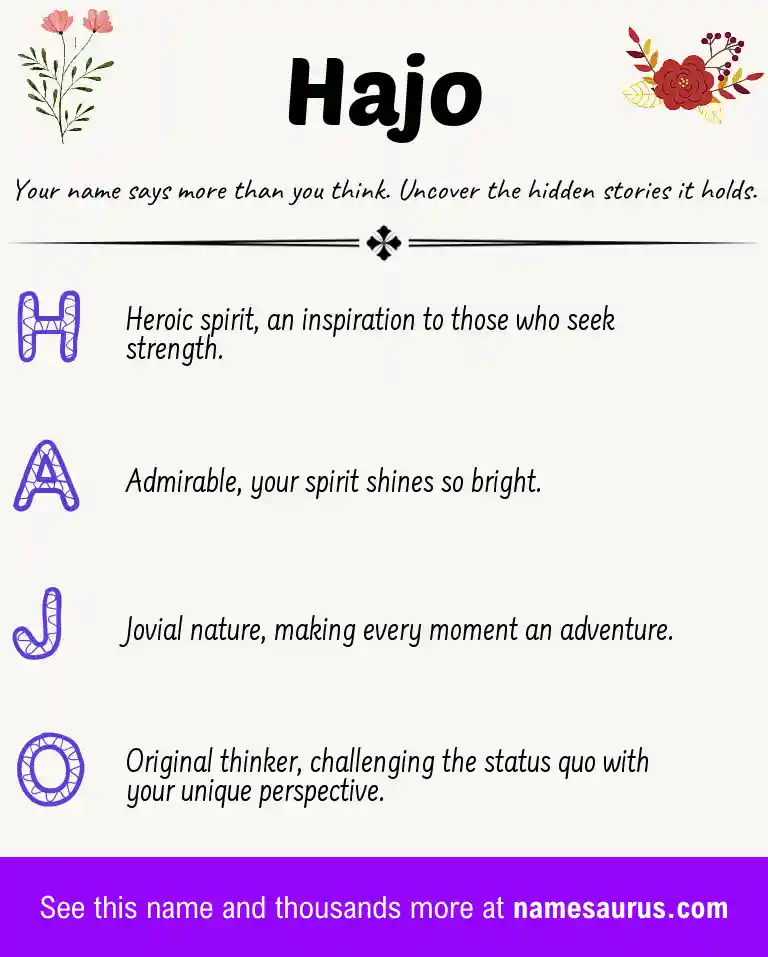 Acrostic poem about Hajo.