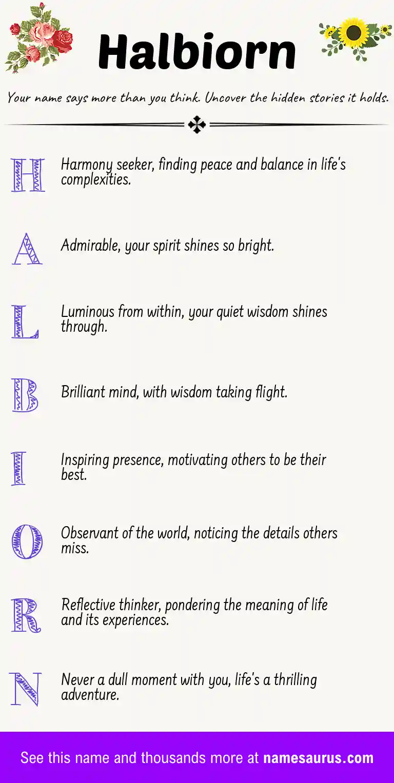 Acrostic poem about Halbiorn.
