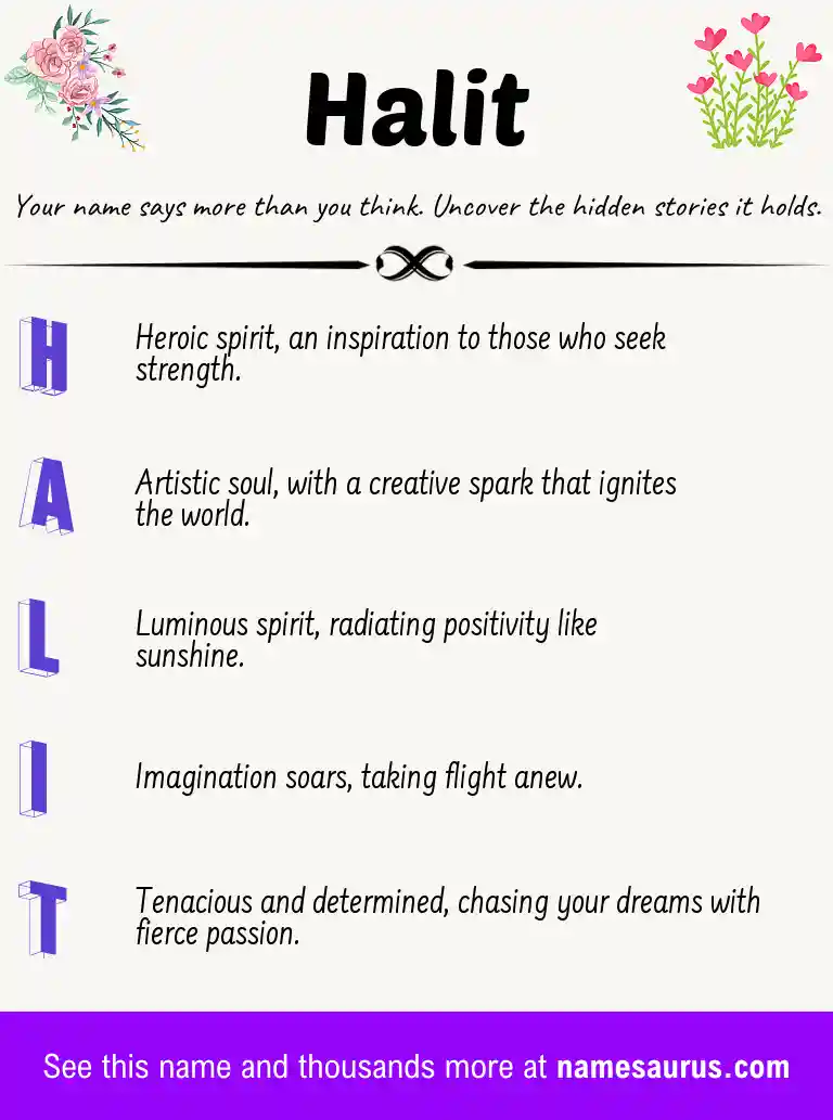 Acrostic poem about Halit.