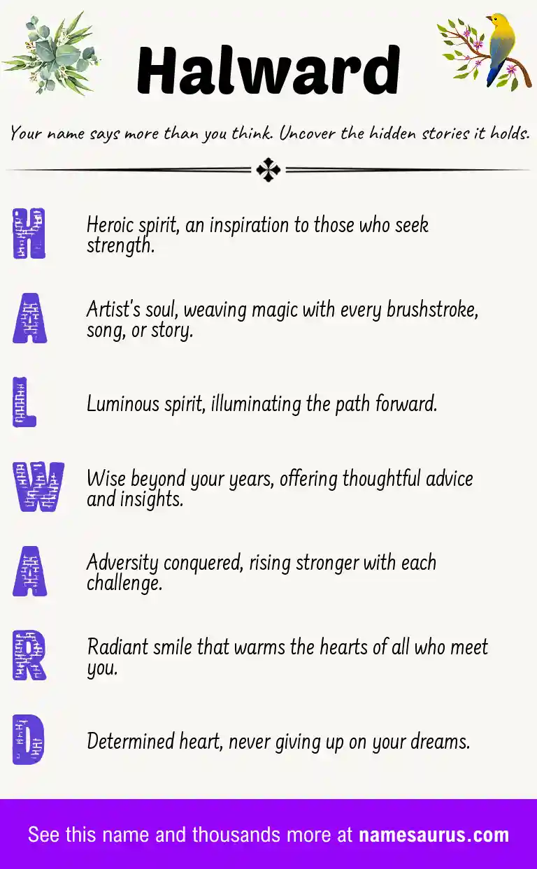 Acrostic poem about Halward.