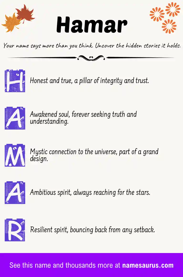 Acrostic poem about Hamar.
