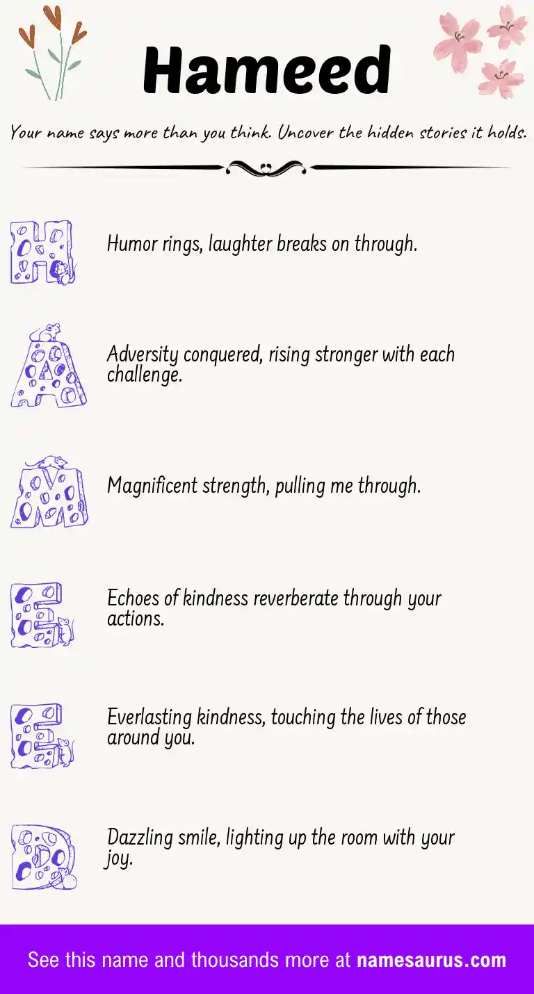 Acrostic poem about Hameed.