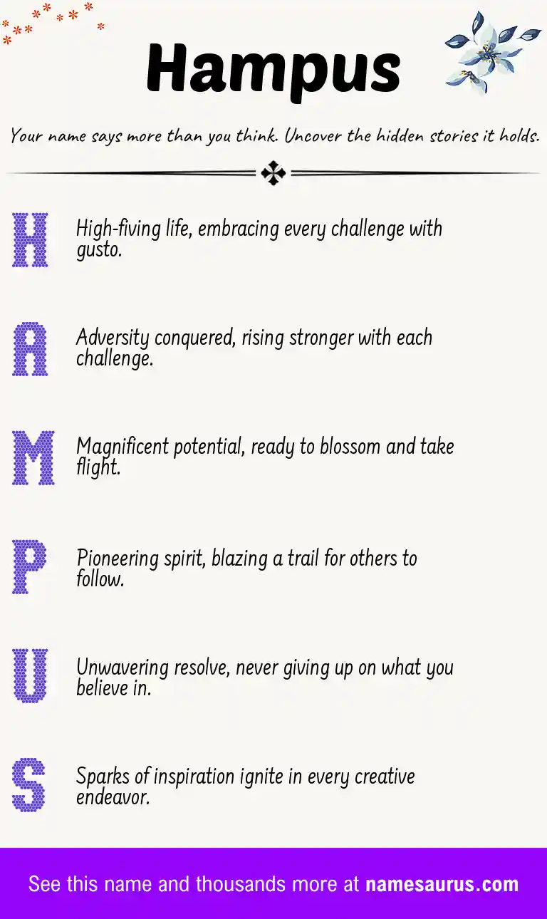 Acrostic poem about Hampus.