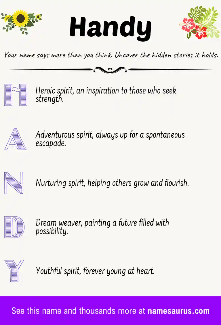 Acrostic poem about Handy.