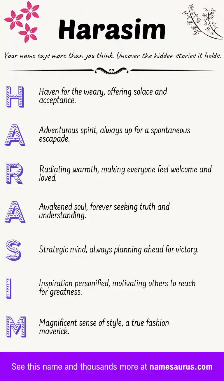Acrostic poem about Harasim.