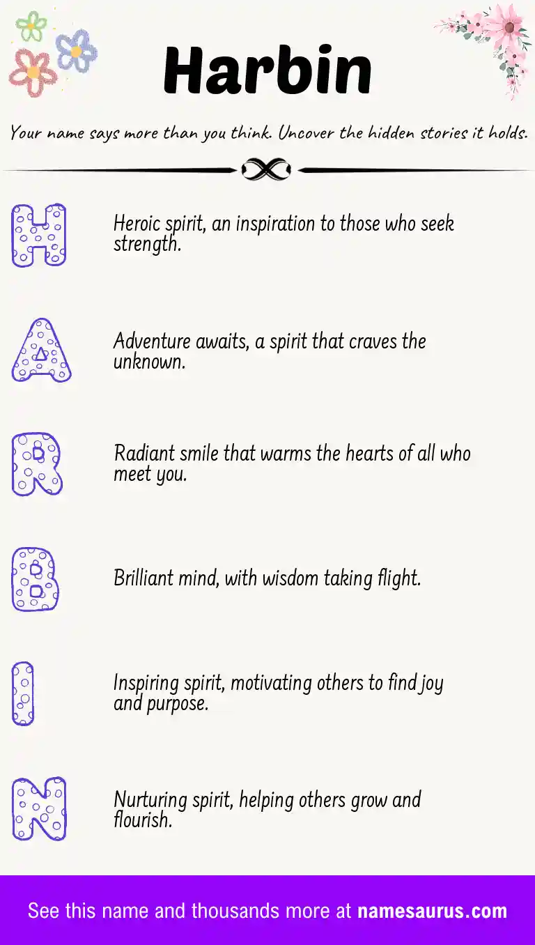 Acrostic poem about Harbin.