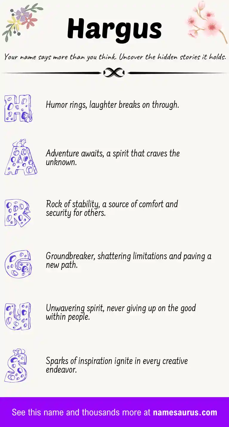 Acrostic poem about Hargus.
