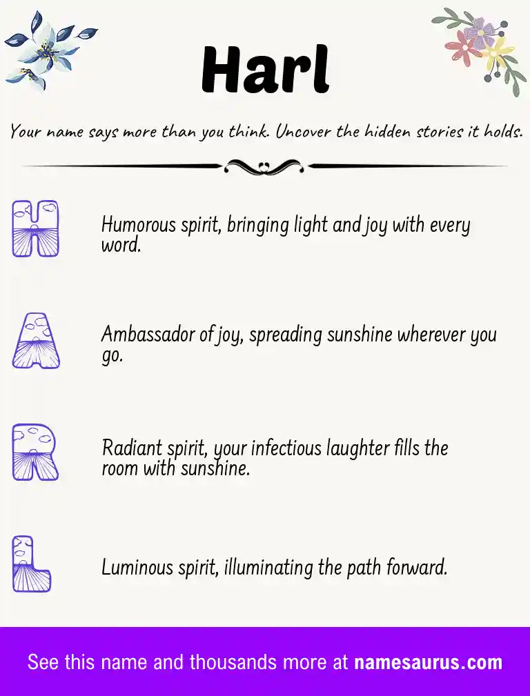 Acrostic poem about Harl.
