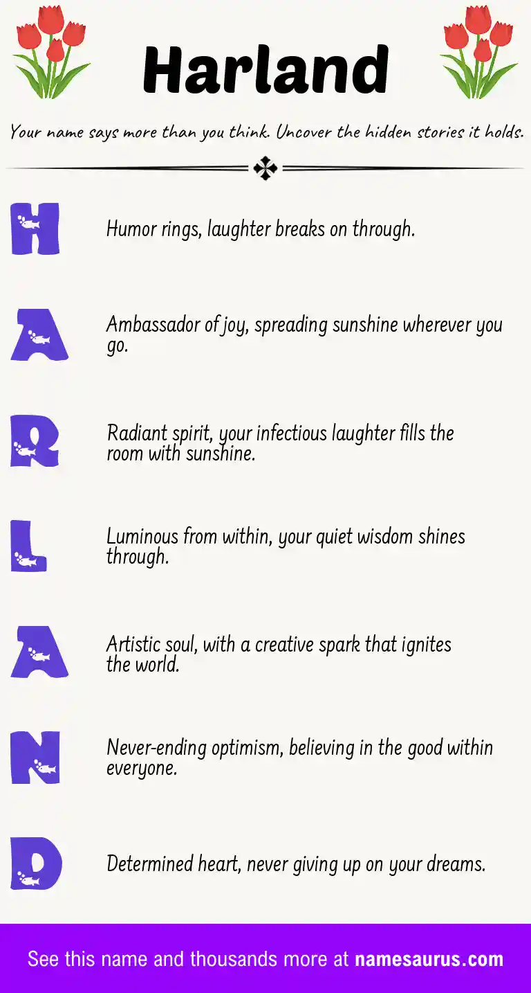 Acrostic poem about Harland.