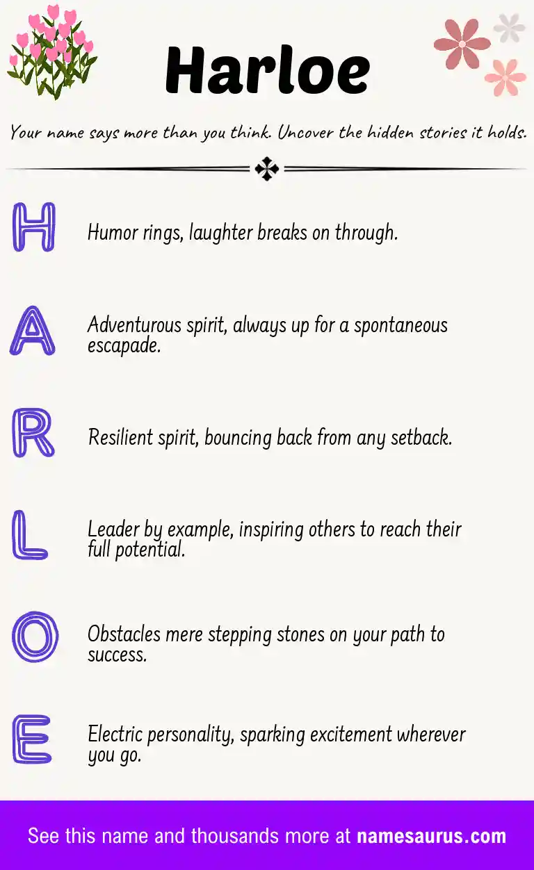 Acrostic poem about Harloe.