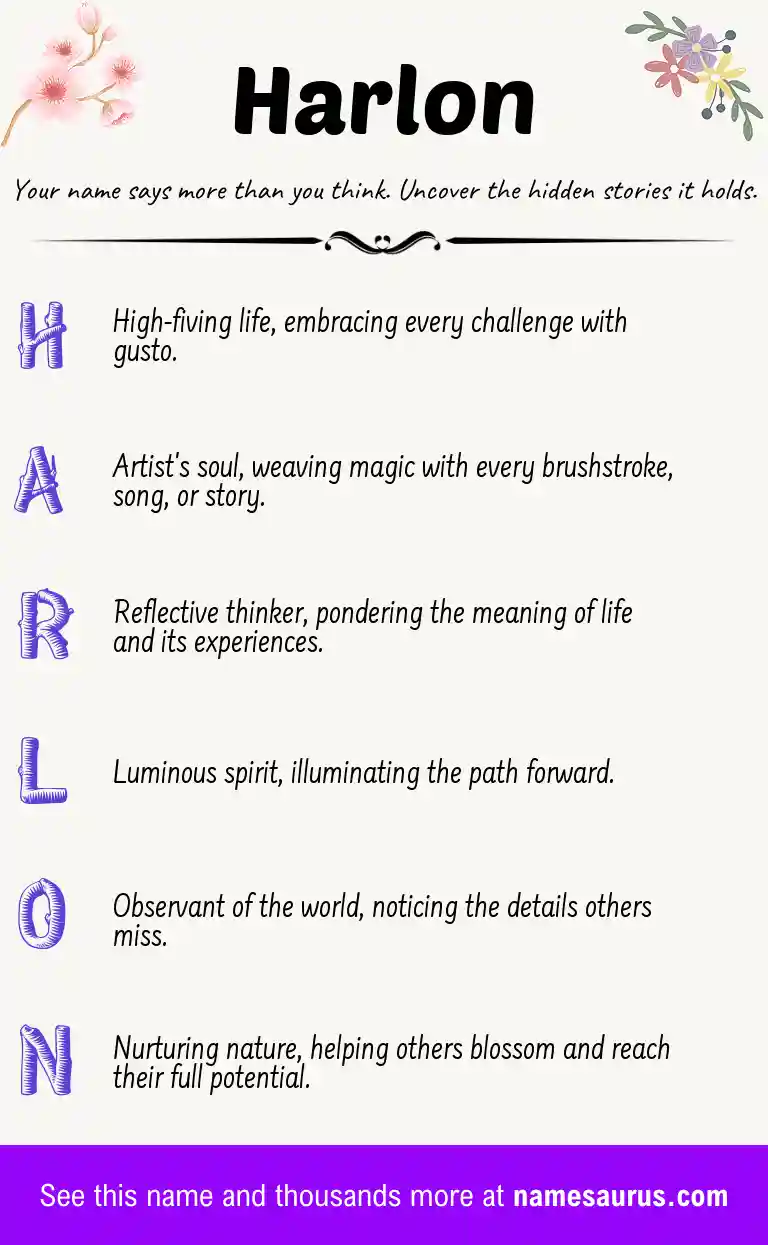 Acrostic poem about Harlon.