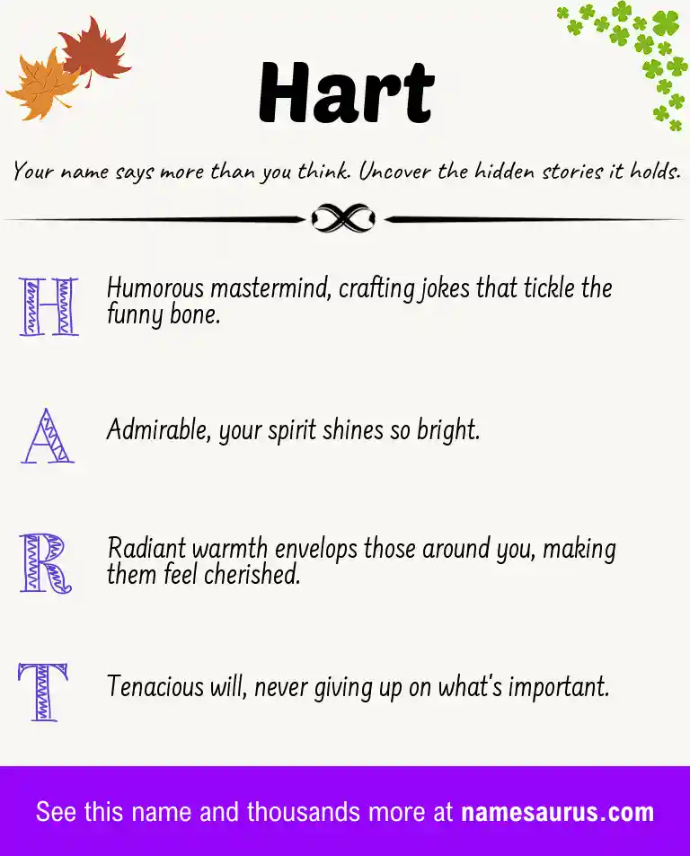 Acrostic poem about Hart.