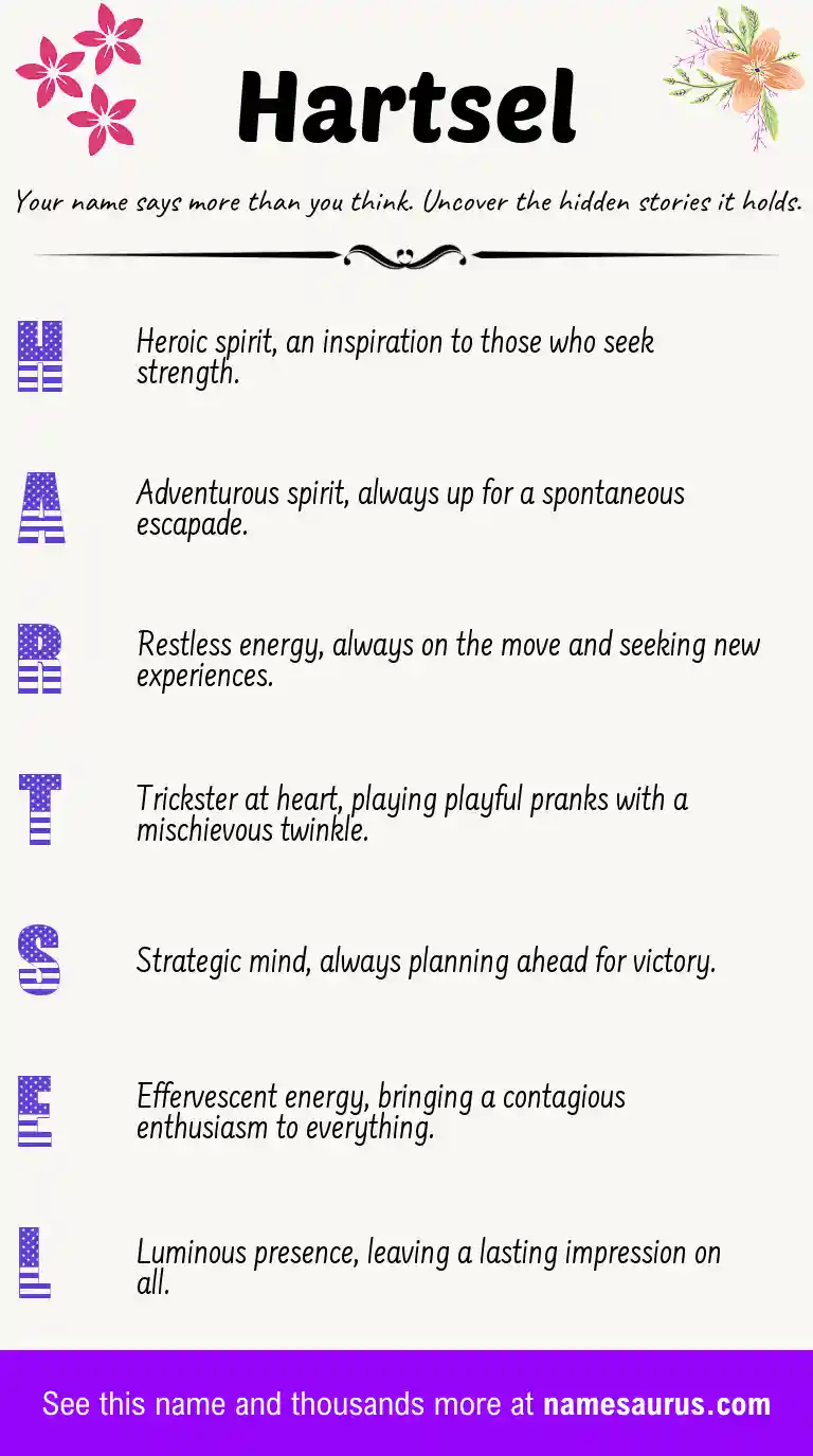 Acrostic poem about Hartsel.