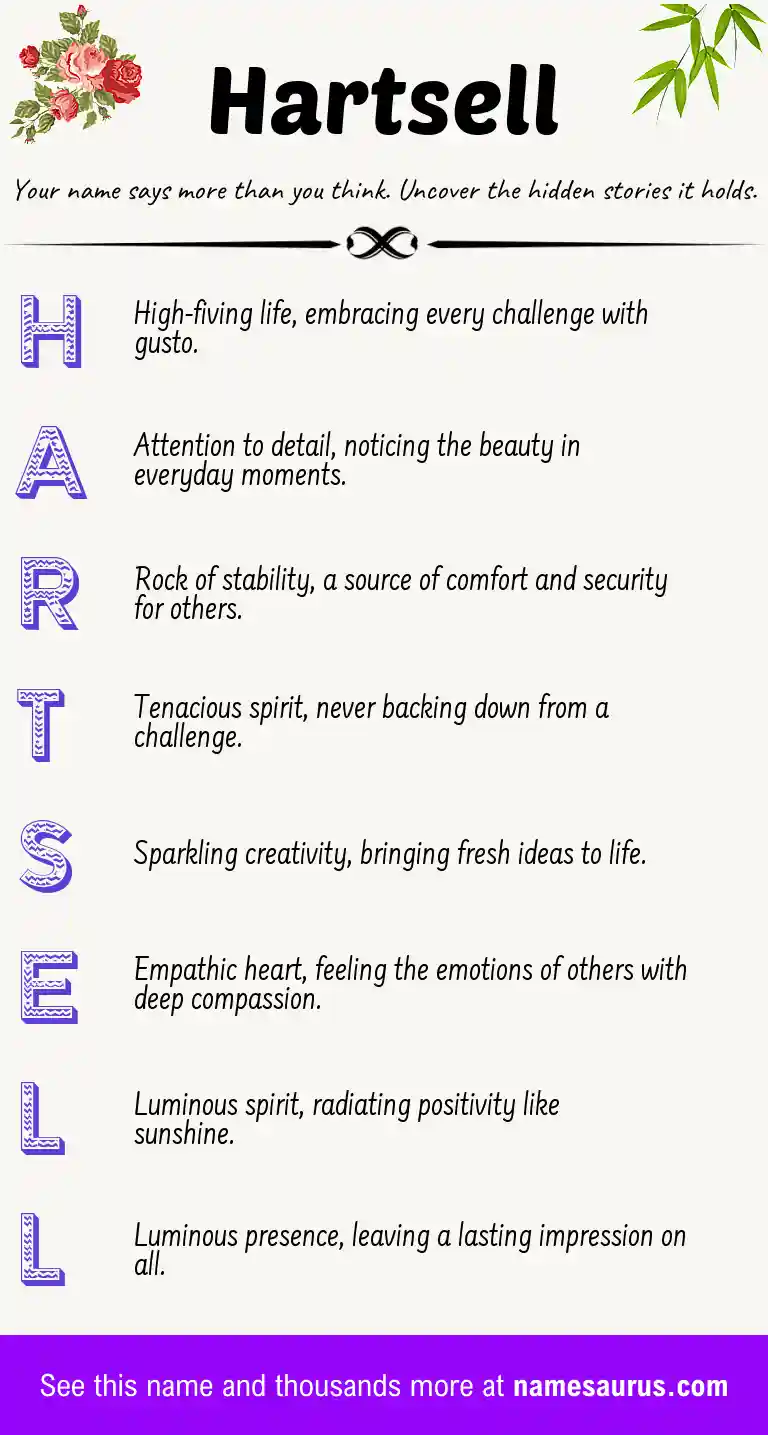 Acrostic poem about Hartsell.
