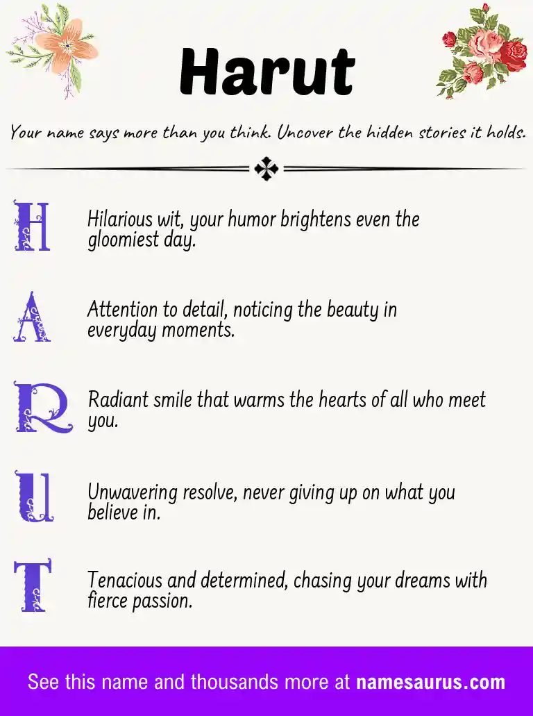 Acrostic poem about Harut.