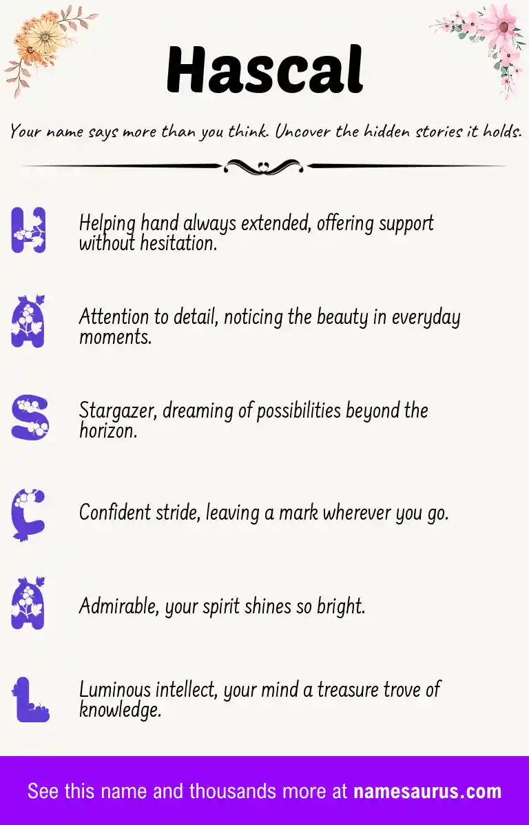 Acrostic poem about Hascal.