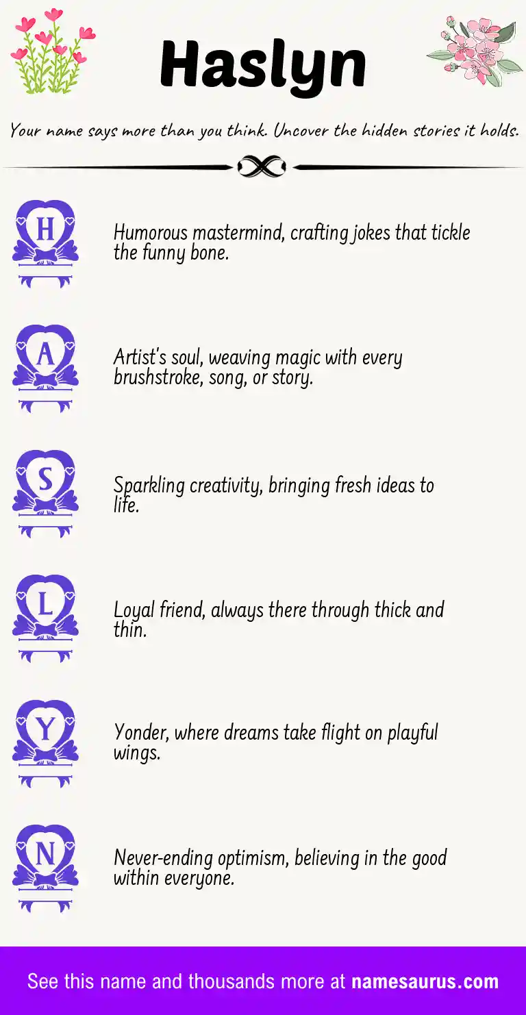 Acrostic poem about Haslyn.