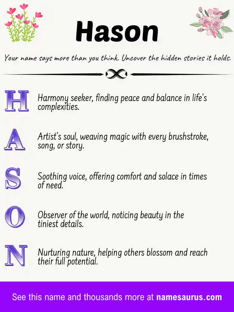 Acrostic poem about Hason.