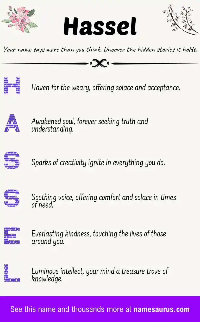 Acrostic poem about Hassel.