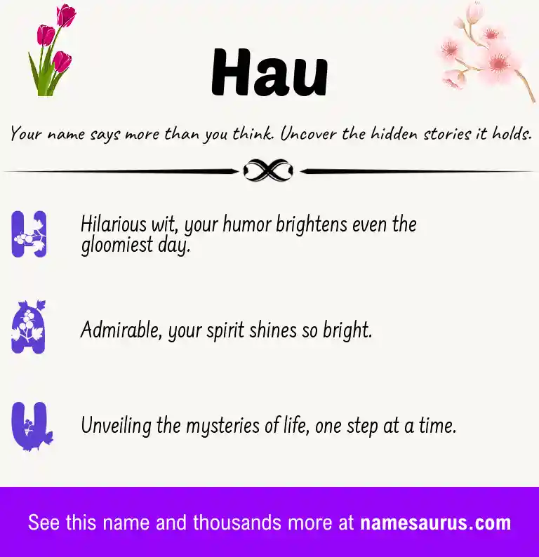 Acrostic poem about Hau.