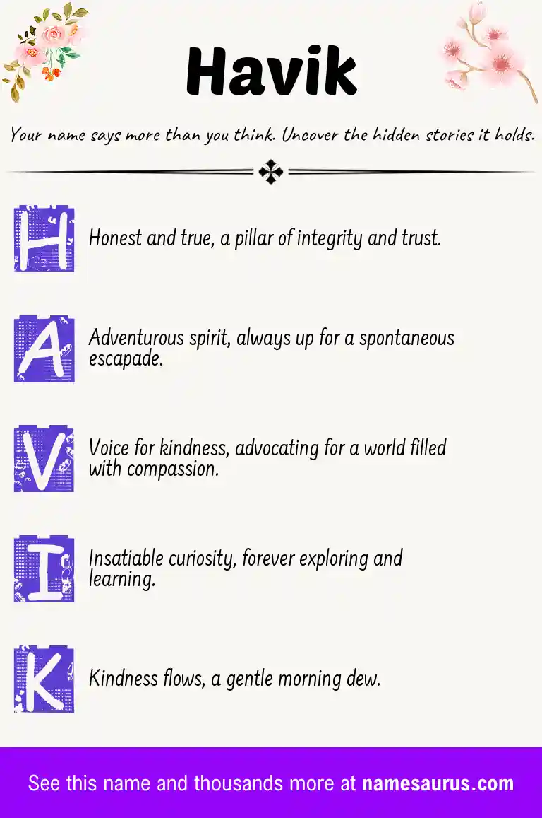 Acrostic poem about Havik.