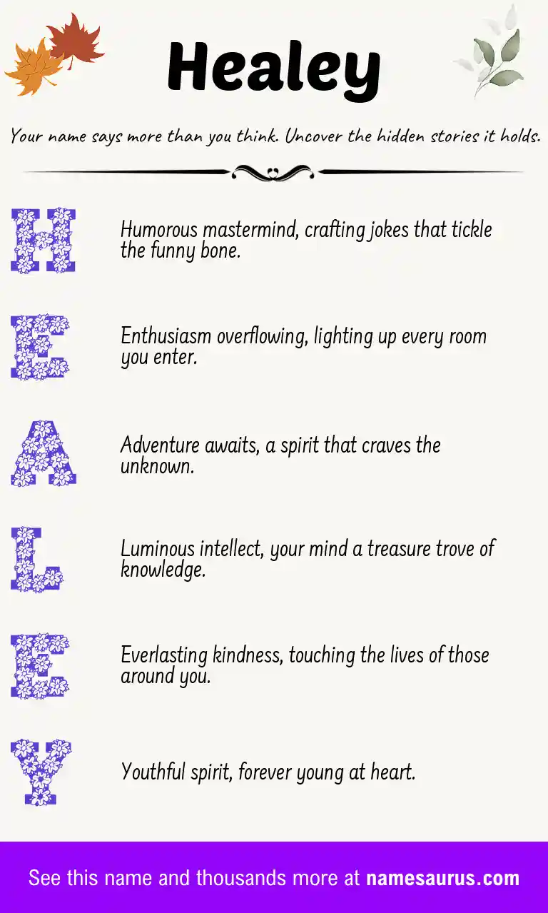 Acrostic poem about Healey.
