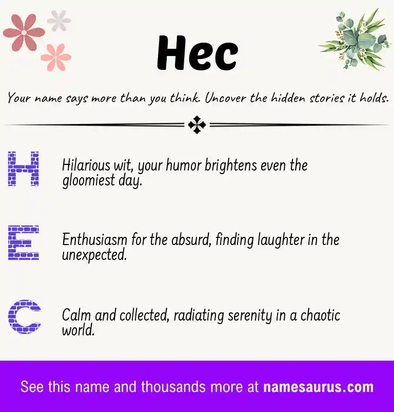 Acrostic poem about Hec.
